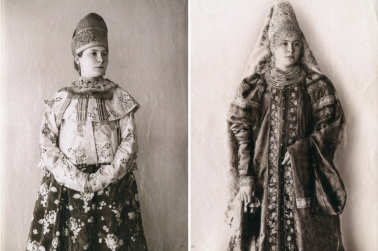 Народный костюм женщин в Ярославской губернии